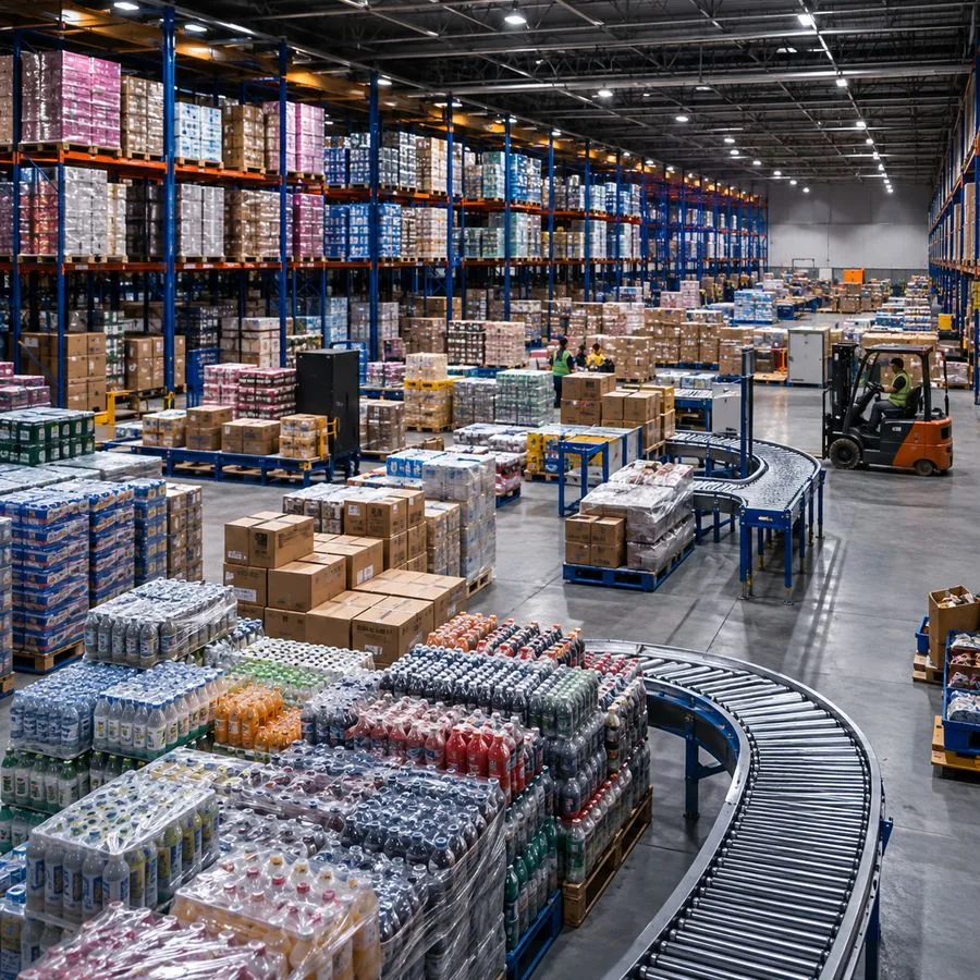 Fast-moving consumer goods warehouse storage