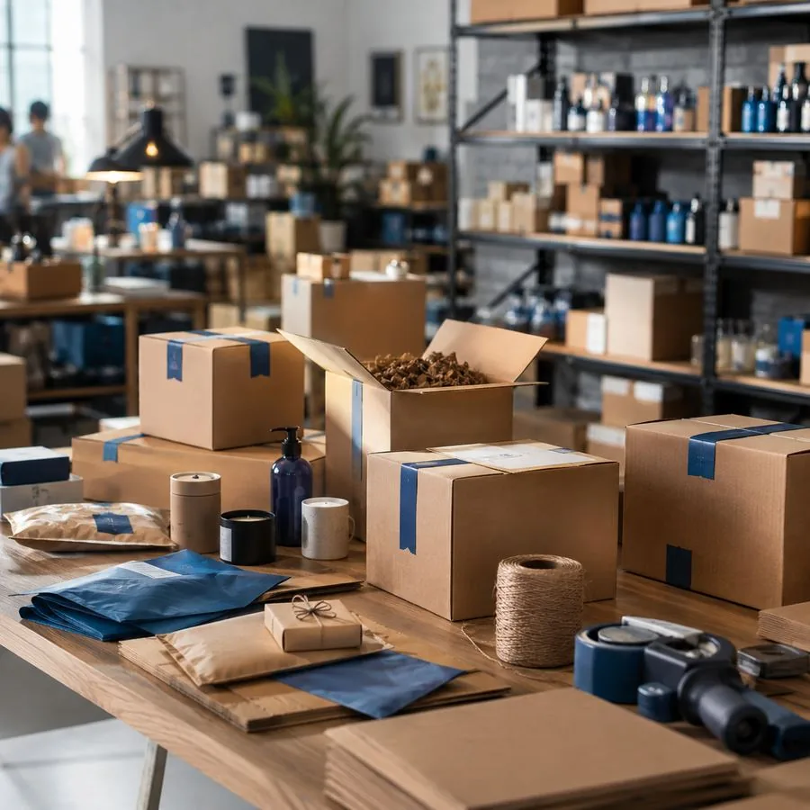 Small product business order packaging and dispatch area