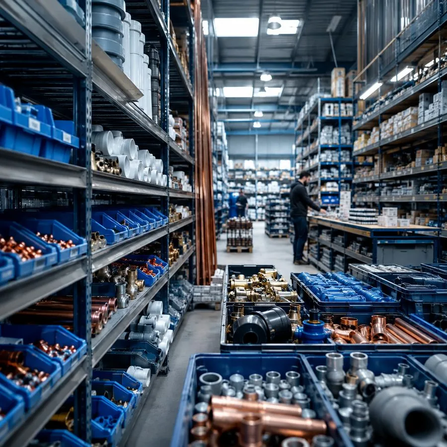Trade supply hardware, pipes, fittings and tools inventory